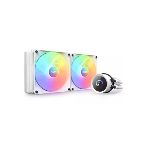 obrázek produktu NZXT vodní chladič Kraken 280 RGB / 2x140mm fan / 4-pin PWM / LCD disp. / 6 let / bílý
