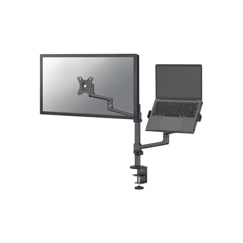 obrázek produktu Neomounts DS20-425BL2/Držák displeje a notebooku/na stůl/17-27"; 11,6-17,3"/svorka+průch./VESA 100X100/nosn. 8+5kg/čern