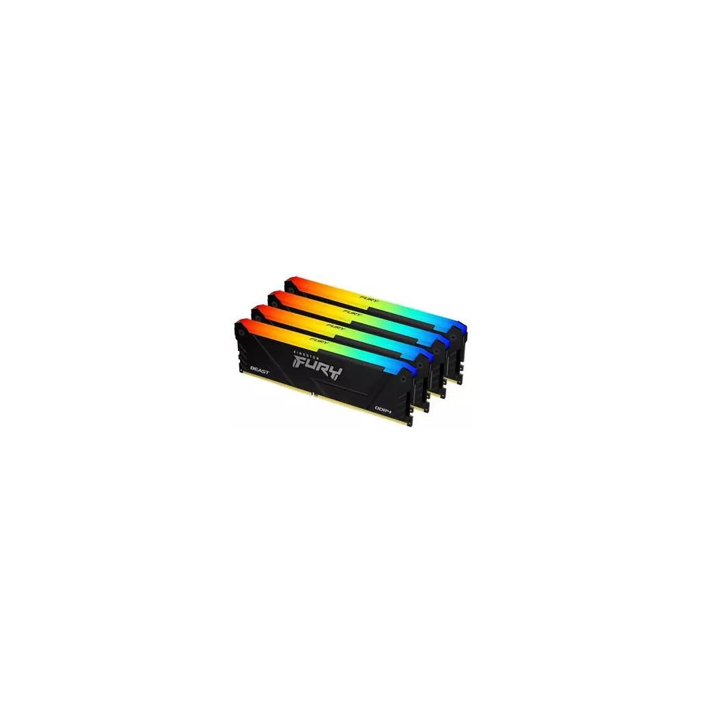 Obrázek produktu Kingston FURY Beast/DDR4/128GB/3200MHz/CL16/4x32GB/RGB/Black