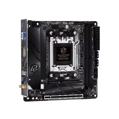 obrázek produktu ASRock A620I LIGHTNING WIFI / AMD A620 / AM5 / 2x DDR5 DIMM / 2x M.2 / HDMI / USB-C / WiFi / Mini-ITX