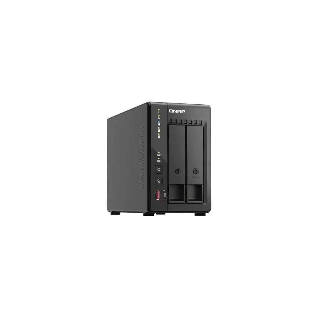 Obrázek produktu QNAP TS-253E-8G (4core 2,6GHz, 8GB RAM, 2x SATA, 2x M.2 NVMe slot, 2x HDMI 4K, 2x 2,5GbE, 4x USB)