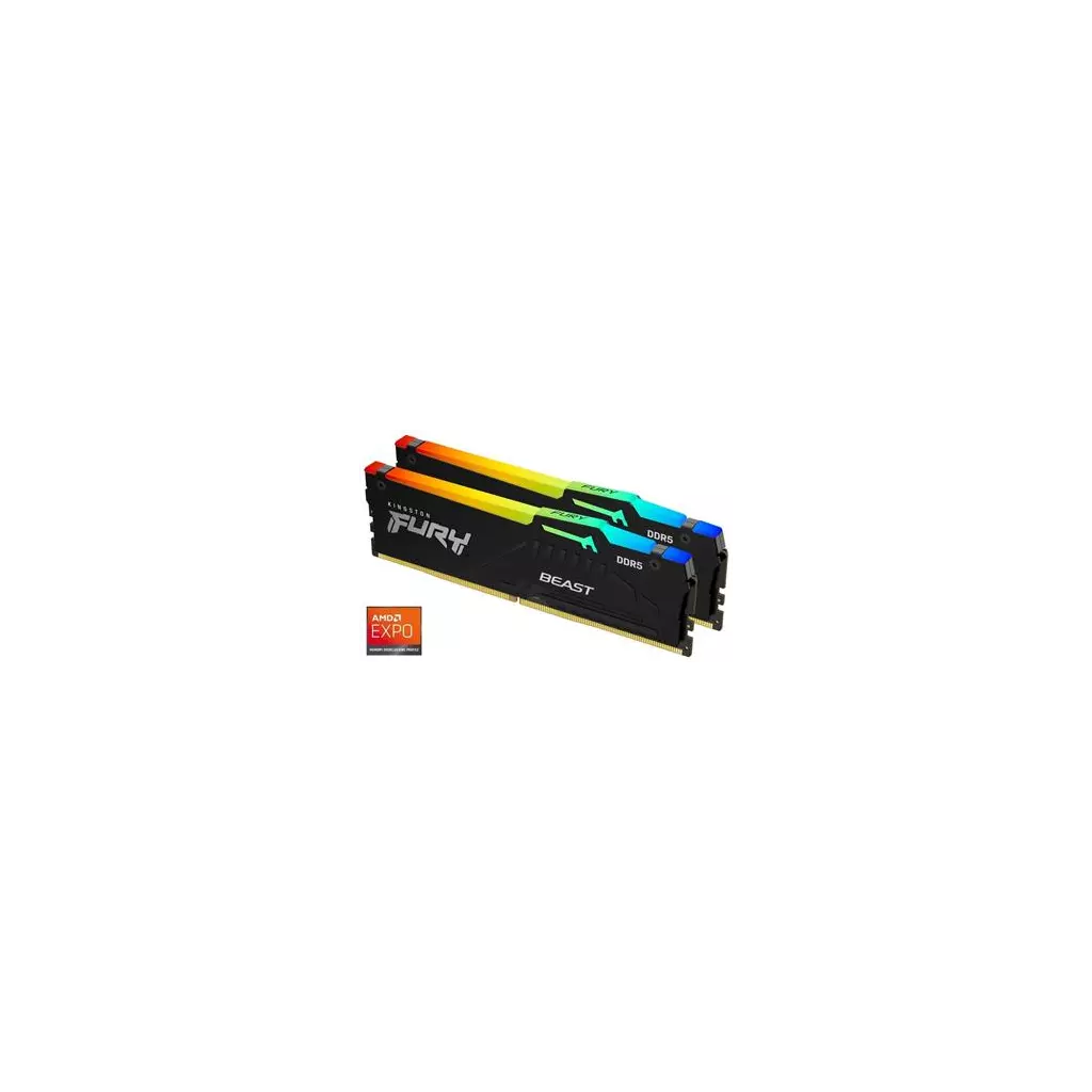 Obrázek produktu Kingston FURY Beast EXPO/DDR5/32GB/6400MHz/CL32/2x16GB/RGB/Black