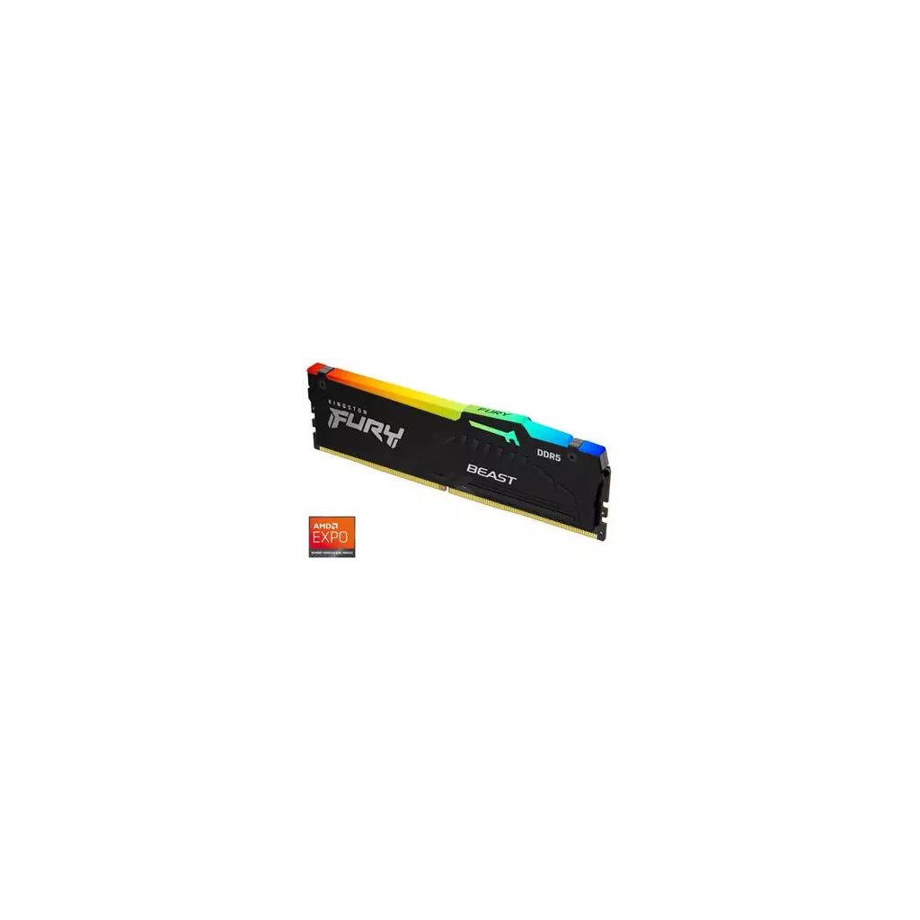 Obrázek produktu Kingston FURY Beast EXPO/DDR5/32GB/6400MHz/CL32/1x32GB/RGB/Black