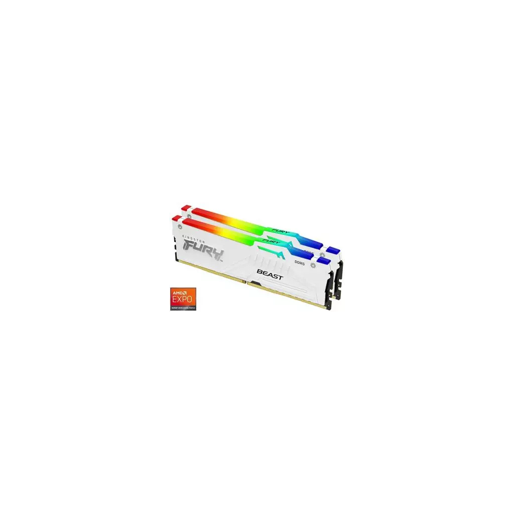 Obrázek produktu Kingston FURY Beast EXPO/DDR5/32GB/6800MHz/CL34/2x16GB/RGB/White