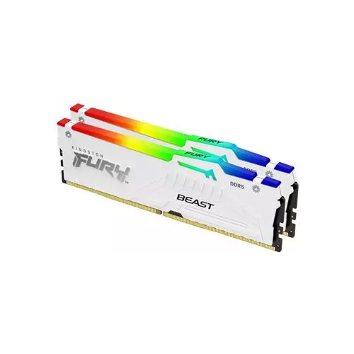 obrázek produktu Kingston FURY Beast/DDR5/64GB/6400MHz/CL32/2x32GB/RGB/White