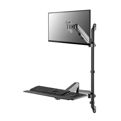 obrázek produktu Neomounts  WL90-325BL1 / držák na zeď /pracovní místo / sezení-stání / monitor, klávesnice a myš