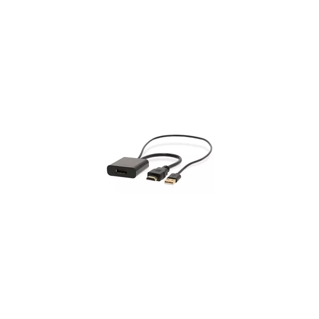 Obrázek produktu NEDIS adaptérový kabel HDMI - DisplayPort/ zástrčka HDMI - zásuvka DisplayPort/ USB napájení/ 20cm/ box/ černý