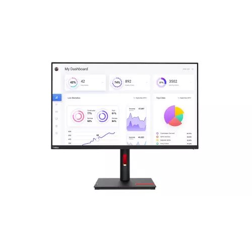 obrázek produktu Lenovo ThinkVision/T32p-30/31,5"/IPS/4K UHD/60Hz/6ms/Blck-Red/3R