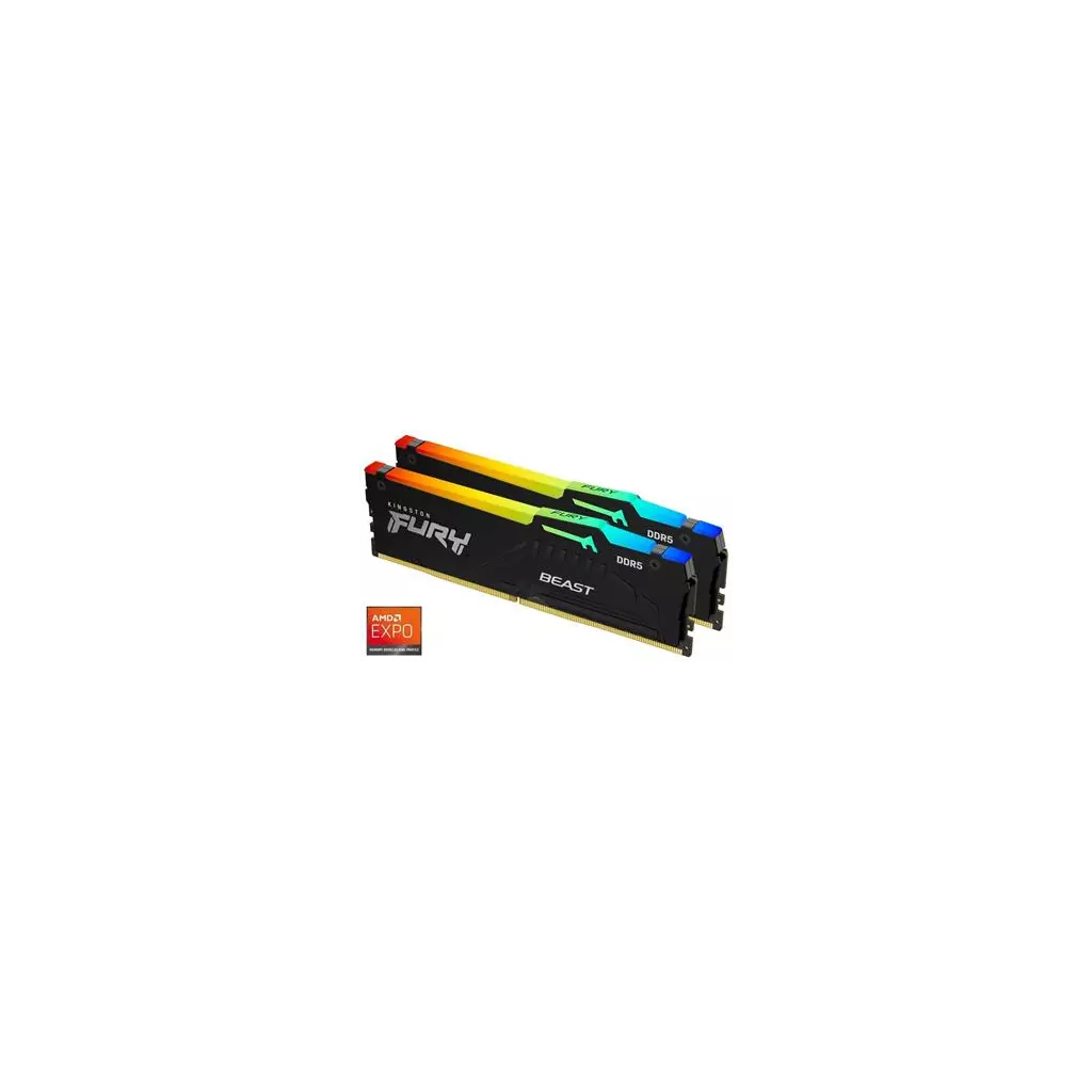 Obrázek produktu KINGSTON FURY Beast Black RGB EXPO 32GB DDR5 6000MT/s / CL36 / DIMM / Kit 2x 16GB