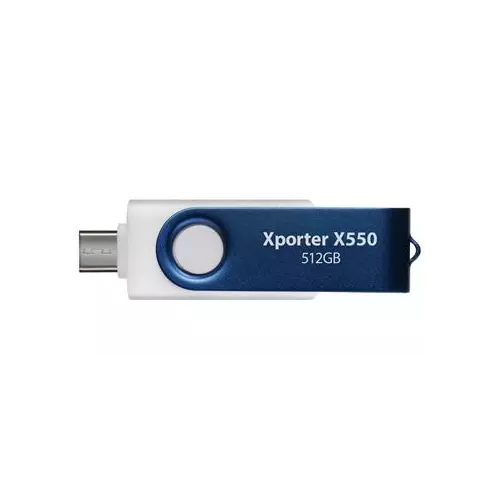 obrázek produktu PATRIOT Xporter X550 512GB / USB Typ-A + USB Typ-C / USB 3.2 Gen 1 / bílo-modrá