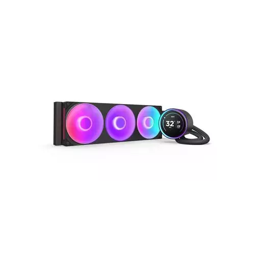 obrázek produktu NZXT vodní chladič Kraken 360 ELITE RGB / 3x120mm RGB fan / 4-pin PWM / LCD disp. / 6 let