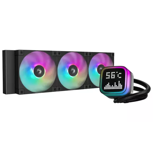 obrázek produktu DEEPCOOL vodní chladič LP360 ARGB / 3x120mm ARGB fan / digitální display / černý