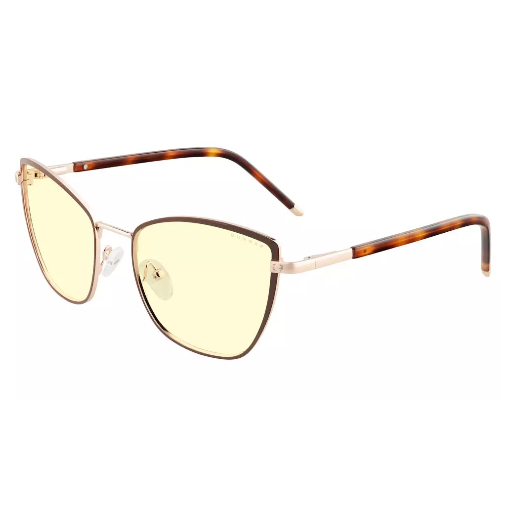 Obrázek produktu GUNNAR kancelářske/herní brýle ERIKA COFFEE/GOLD jantarová skla BLF 65 GUNNAR focus