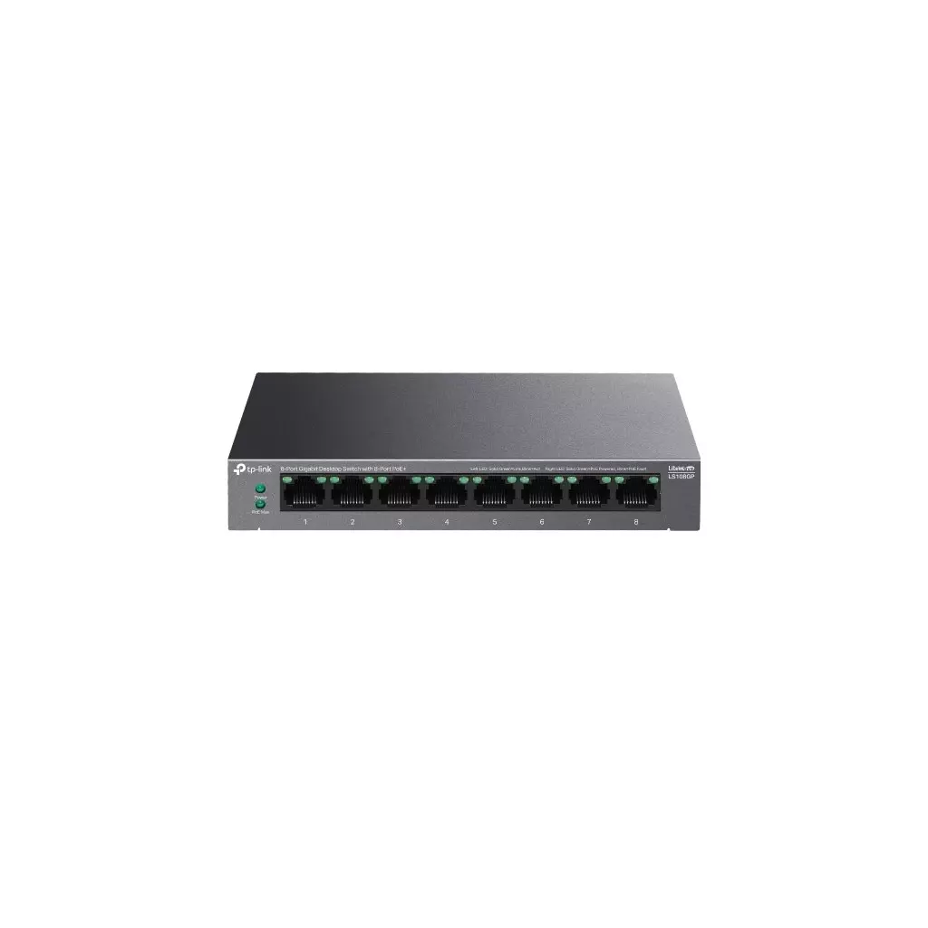 Obrázek produktu Switch TP-Link LS108GP 8x GLan s PoE+, 62W, kov