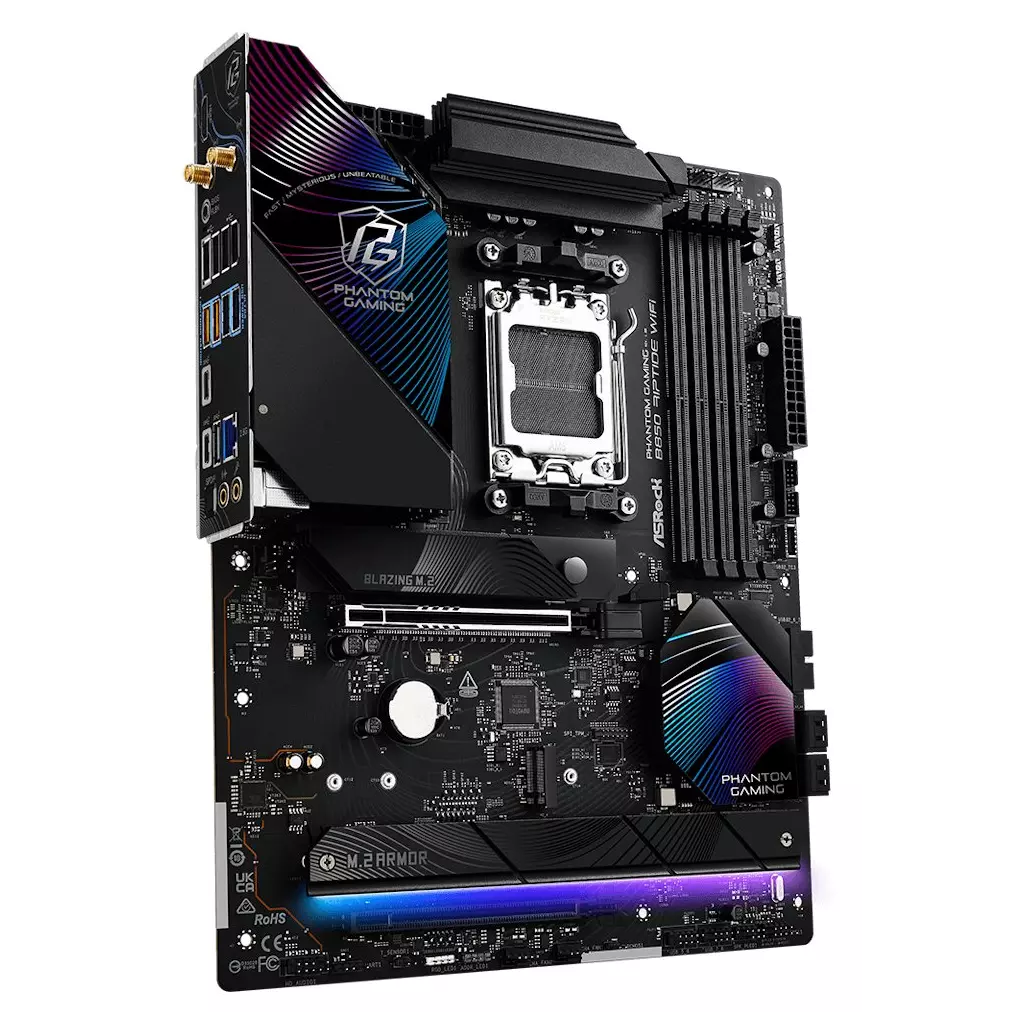 Obrázek produktu ASRock B850 Riptide WiFi / AMD B850 / AM5 / 4x DDR5 DIMM / 4x M.2 / HDMI / USB-C / WiFi / ATX