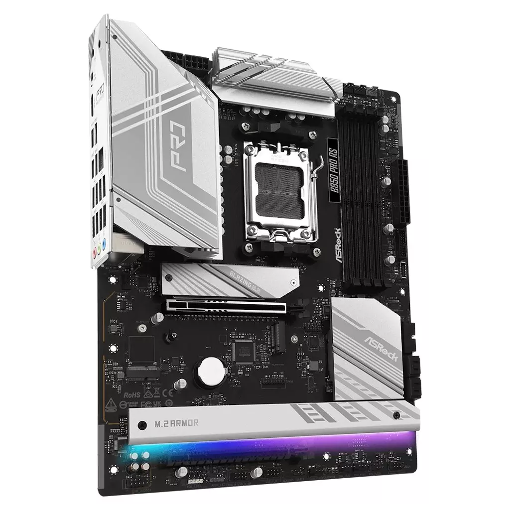 Obrázek produktu ASRock B850 Pro RS / AMD B850 / AM5 / 4x DDR5 DIMM / 4x M.2 / HDMI / USB-C / ATX