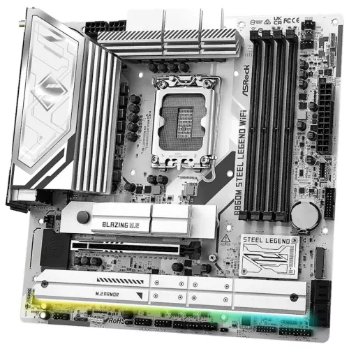 obrázek produktu ASRock B860M Steel Legend WiFi / Intel B860 / LGA1851 / 4x DDR5 / 4x M.2 / HDMI / DP / Thunderbolt 4 / WiFi / mATX