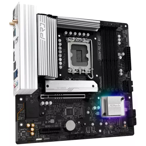 obrázek produktu ASRock B860M Pro RS WiFi / Intel B860 / LGA1851 / 4x DDR5 / 3x M.2 / HDMI / DP / USB-C / WiFi / mATX