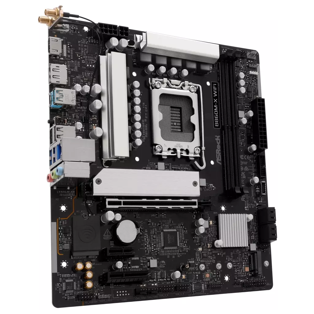 Obrázek produktu ASRock B860M-X WiFi / Intel B860 / LGA1851 / 2x DDR5 / 2x M.2 / HDMI / DP / USB-C / WiFi / mATX