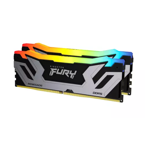 obrázek produktu Kingston FURY Renegade/CUDIMM DDR5/48GB/8400MHz/CL40/2x24GB/RGB/Black/Silv