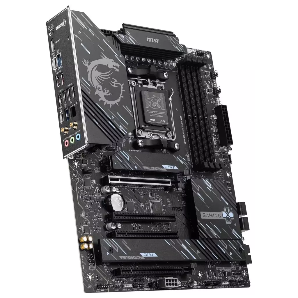 Obrázek produktu MSI X870 GAMING PLUS WIFI / AMD X870 / AM5 / 4x DDR5 / 3x M.2 / HDMI / USB-C / WiFi / ATX