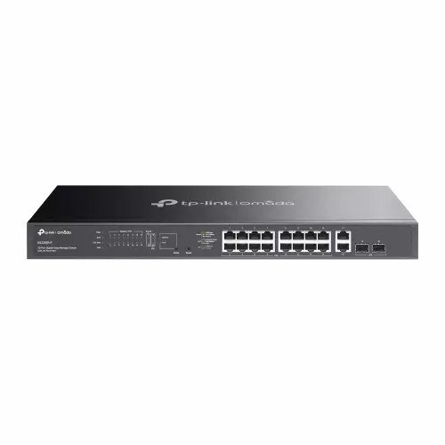 obrázek produktu Switch TP-Link ES220GMP 2x GLan, 16x GLan s PoE+, 2x SPF combo, 250W, 19", Omáda SDN