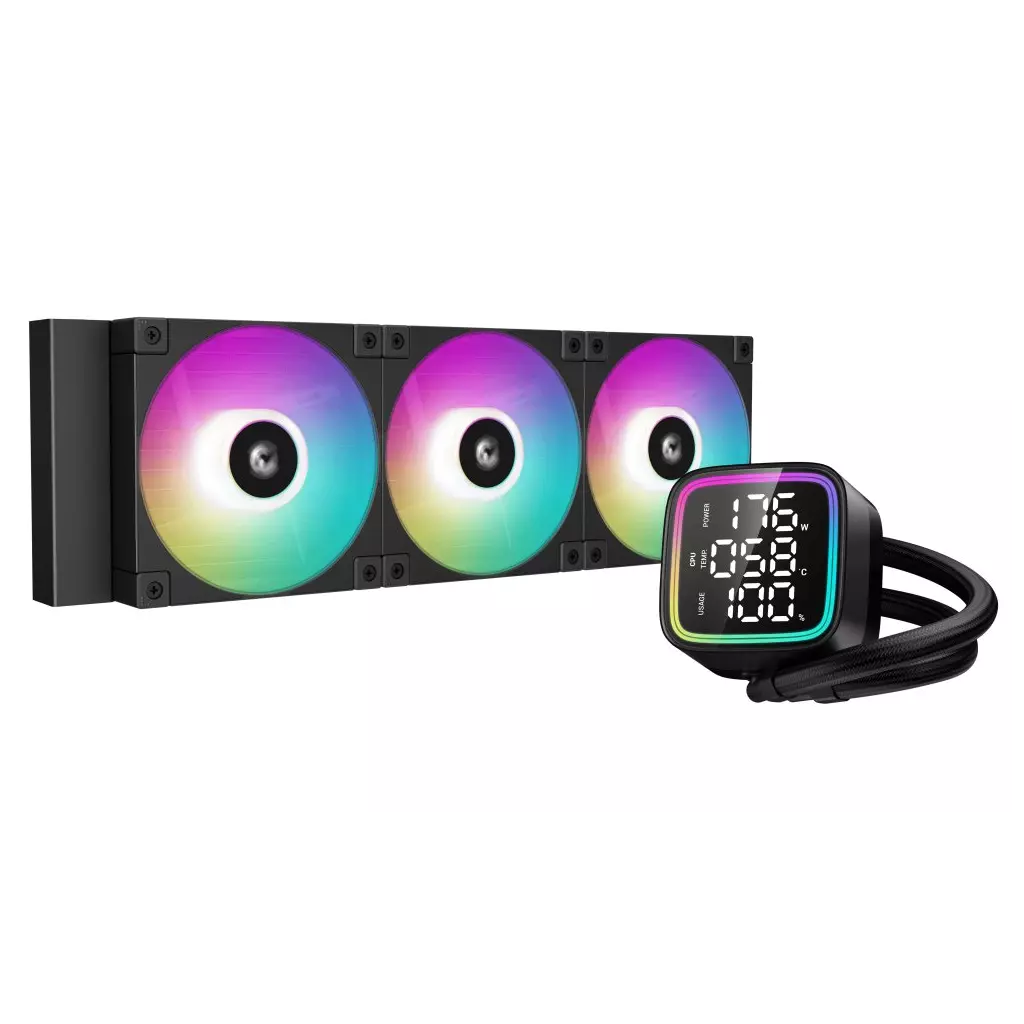 Obrázek produktu DEEPCOOL vodní chladič LD360 / 3x120 mm PWM ARGB fan / display / černý