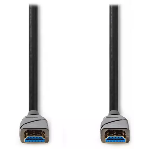 obrázek produktu NEDIS aktivní optický High Speed HDMI 2.0 kabel s ethernetem/ 4K@60Hz/ zlacené konektory HDMI-HDMI/ černý/ BOX/ 30m