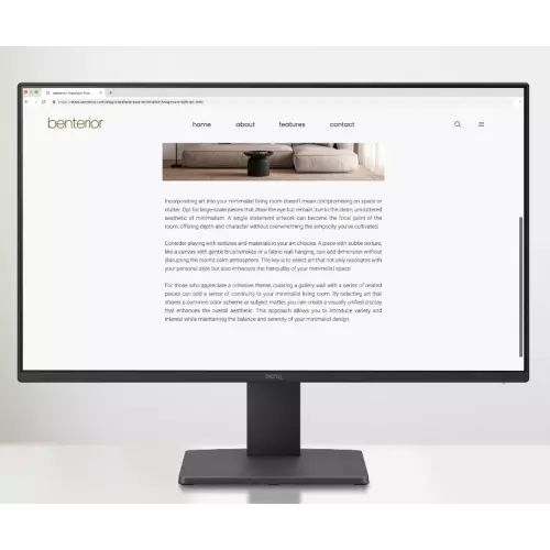 obrázek produktu BenQ LCD GW2491 23,8" IPS/1920x1080/5ms/250nits/1300:1/HDMI/DP/VESA/černá