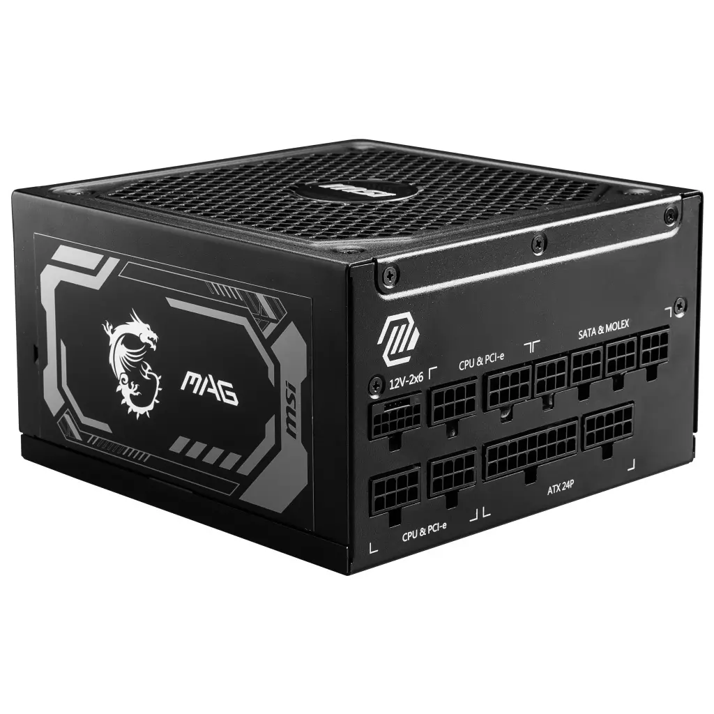 Obrázek produktu MSI zdroj MAG A1000GL PCIE5/ 1000W/ ATX3.1/ akt. PFC/ 7 let celk. záruka/ 135mm fan/ modulární kabeláž/ 80PLUS Gold