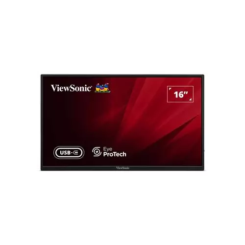 obrázek produktu ViewSonic VA1650 16" 16:9 1920 x 1080 SuperClear® IPS přenosný monitor, HDMI,2 USB type C, ochranný obal