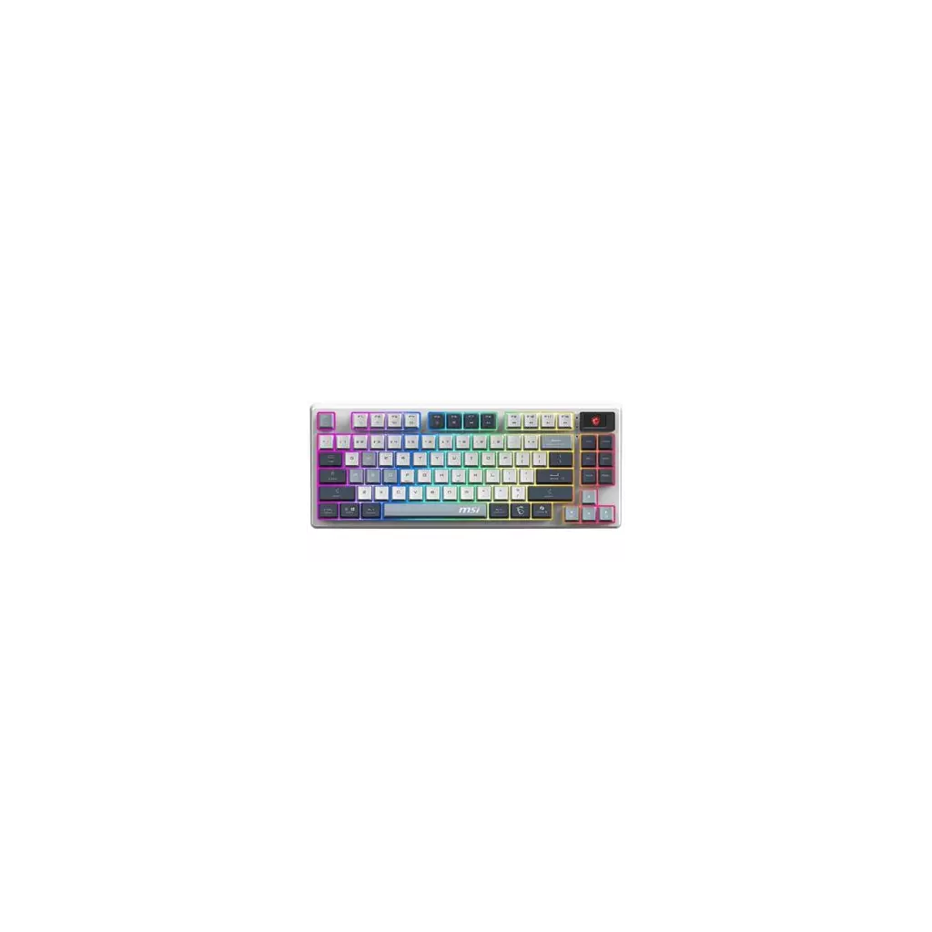 Obrázek produktu MSI herní klávesnice FORGE GK600 TKL Sky/ bezdrátová 2,4GHz+BT/ mechanická/ RGB/ USB-C/ display/ CZ+SK layout