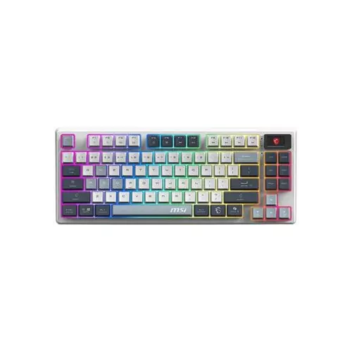 obrázek produktu MSI herní klávesnice FORGE GK600 TKL Sky/ bezdrátová 2,4GHz+BT/ mechanická/ RGB/ USB-C/ display/ CZ+SK layout
