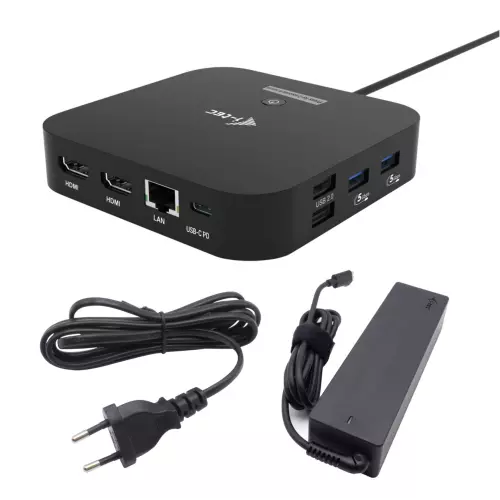 obrázek produktu i-tec USB-C Dual HDMI Docking Station with Power Delivery 100W + i-tec Universal Charger 100W