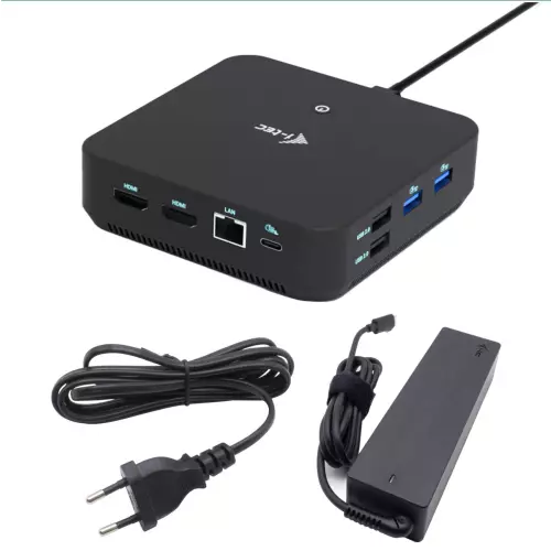 obrázek produktu i-tec USB-C DP Dual HDMI Docking Station, Power Delivery 100W + i-tec Universal Charger 100W