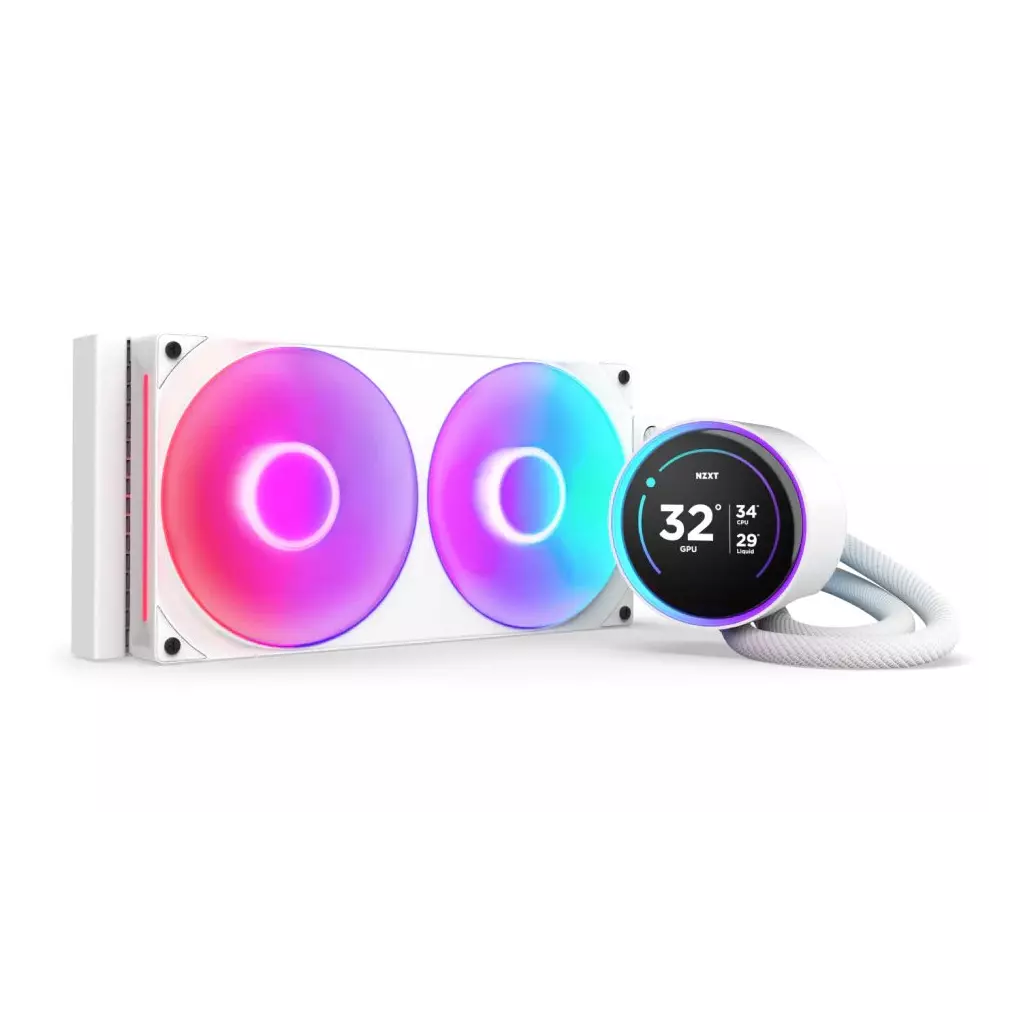 Obrázek produktu NZXT vodní chladič Kraken 280 ELITE RGB / 2x140mm RGB fan / 4-pin PWM / LCD disp. / 6 let