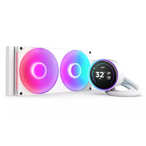 obrázek produktu NZXT vodní chladič Kraken 280 ELITE RGB / 2x140mm RGB fan / 4-pin PWM / LCD disp. / 6 let