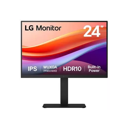 obrázek produktu LG IPS monitor 24BA55W-B / 24" / 1920x1200 /5ms/ 16:10 / 350cd / 75Hz/HDMI / DP / USB/ repro/ výškově stav