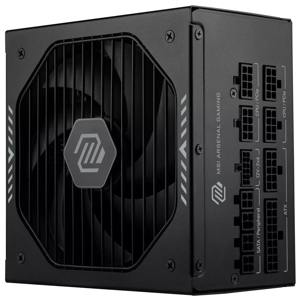Obrázek produktu MSI zdroj MAG A850GLS PCIE5/ 850W/ ATX3.1/ akt. PFC/ 7 let celk. záruka/ 135mm fan/ modulární kabeláž/ 80PLUS Gold