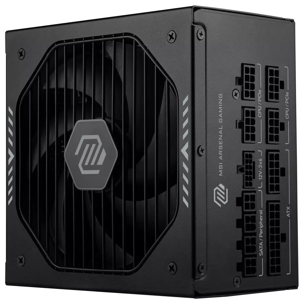Obrázek produktu MSI zdroj MAG A1000GLS PCIE5/ 1000W/ ATX3.1/ akt. PFC/ 7 let celk. záruka/ 135mm fan/ modulární kabeláž/ 80PLUS Gold