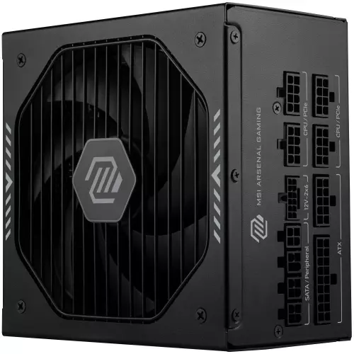 obrázek produktu MSI zdroj MAG A1000GLS PCIE5/ 1000W/ ATX3.1/ akt. PFC/ 7 let celk. záruka/ 135mm fan/ modulární kabeláž/ 80PLUS Gold