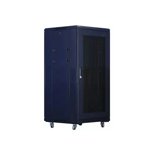 obrázek produktu XtendLan 18U/600x1000 stojanový, černý, perforované dveře a záda