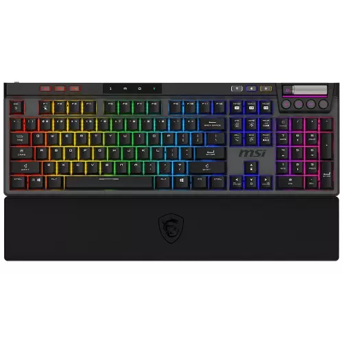 obrázek produktu MSI herní klávesnice STRIKE PRO Wireless Silent/ bezdrátová 2,4GHz+BT/ mechanická/ RGB/ USB/ předložka/ CZ+SK layout