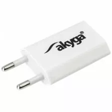 obrázek produktu Akyga Síťová USB nabíječka 240V 1000mA 1xUSB bílá