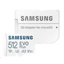 obrázek produktu Samsung paměťová karta 512GB EVO Plus micro SDXC + SD adaptér