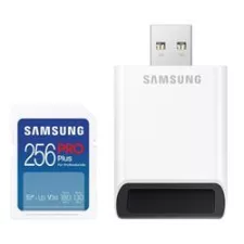 obrázek produktu Samsung paměťová karta 256GB PRO Plus micro SDXC CL10 U3 (č/z: až 180/až 130MB/s) + USB adaptér