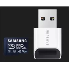 obrázek produktu Samsung paměťová karta 128GB PRO Ultimate CL10 Micro SDXC Grade 3 (č/z: až 200/130MBs) + USB Adaptér