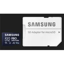 obrázek produktu Samsung paměťová karta 512GB PRO Ultimate CL10 Micro SDXC Grade 3 (č/z: až 200/130MBs) + SD Adaptér