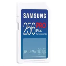 obrázek produktu Samsung paměťová karta 256GB PRO Plus SDXC CL10 U3 V30 (č/z: až 180/až 130MB/s)
