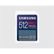 obrázek produktu Samsung paměťová karta 512GB PRO ULTIMATE SDXC CL10 U3 V30 (č/z: až 200/130MB/s)